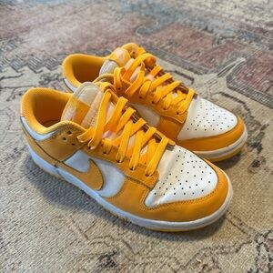 Yellow and White Nike Dunks